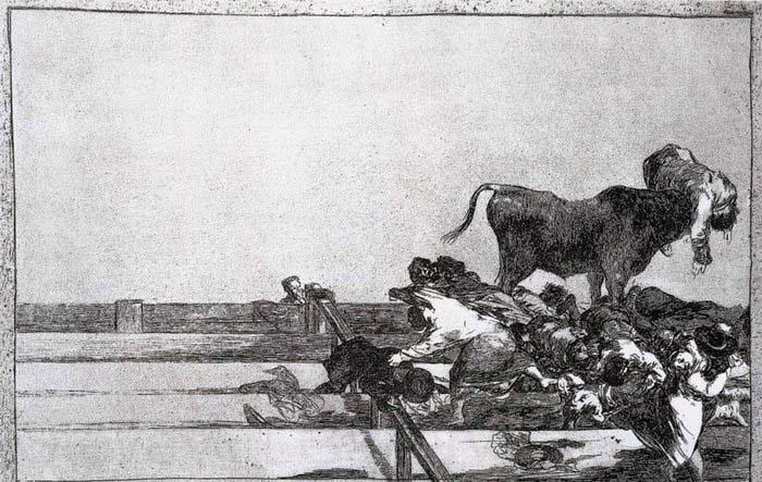 Francisco de goya y Lucientes Unfortunate Events in the Front Seats of the Ring of Madrid
